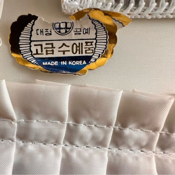 Vintage Colorful Striped Barrel Style Bag Mad In Korea - Picture 7 of 10